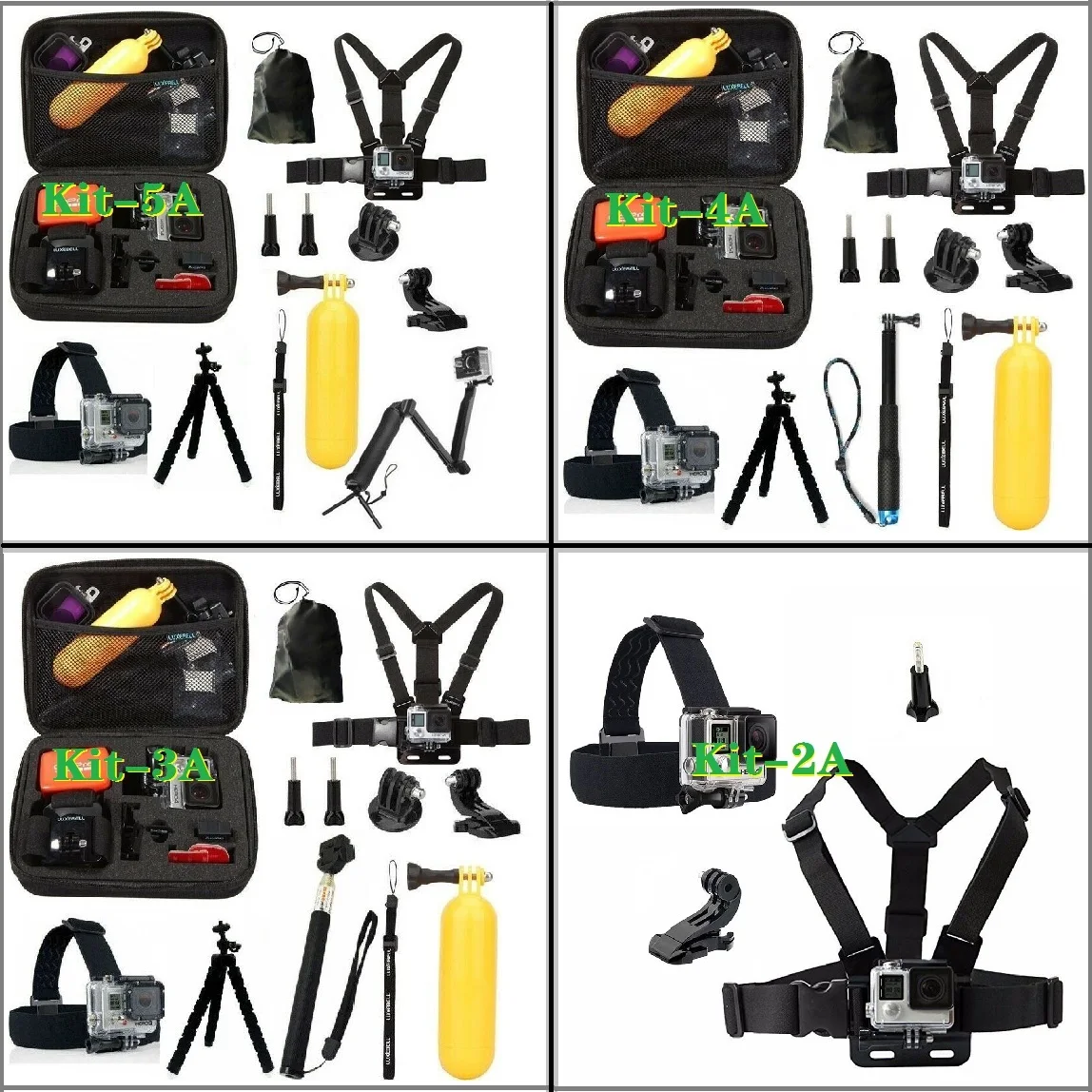 

Black Action Camera Accessories Kit for GoPro HERO 8 Hero 7/6/5 New Model SJCAM SJ5000 EKEN H9R H9 Xiaomi Yi