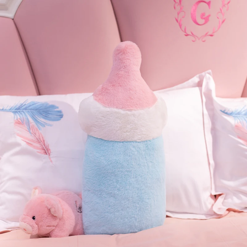 

Cute plush baby bottle wishing nebula love pillow super soft rabbit fur stuffed plush pillow cushion furniture decoration gift