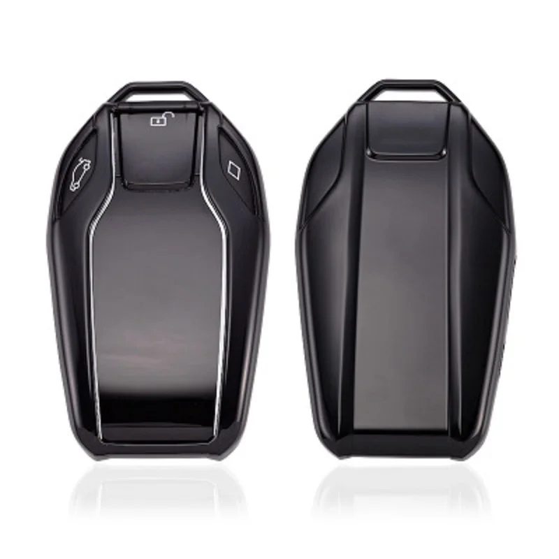 Модный мягкий чехол для автомобильного ключа из ТПУ со светодиодным дисплеем BMW 5