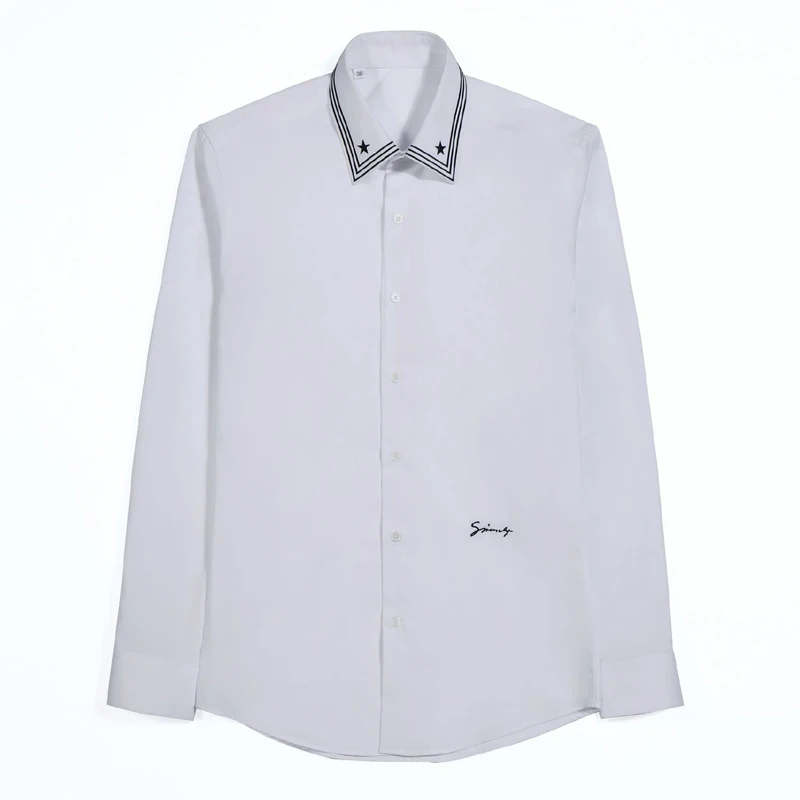 

Simple Brand men Shirt 2019 Long sleeve Slim Chemise homme Solid Casual business male dress shirts high quality Cotton Camisas