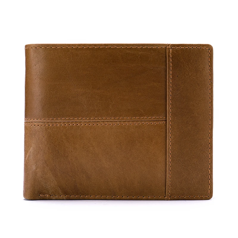 Мужской кошелек из натуральной кожи деловой двухслойный компактный с отделением