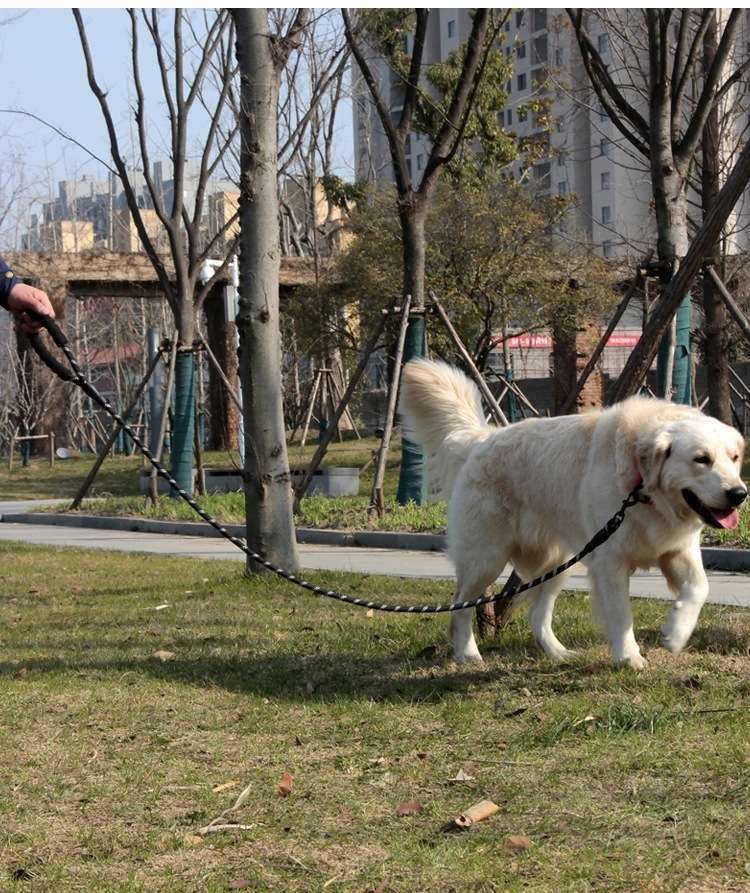 

Durable big dog traction rope nylon large reflective traction rope training running lead rope medium dog collar traction