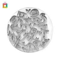 stainless steel 26 alphabet letter cookie cutters mold biscuit number cutter set cake decorating moulds fondant cutter set new