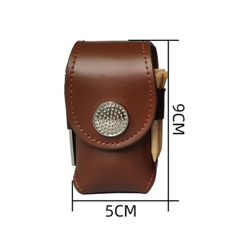 Golf Ball Bag Portable Golf Ball Holder Waist Pouch Bag Leather Cool Golf Tee Bag Sports Accessory Small Golf Ball Bag