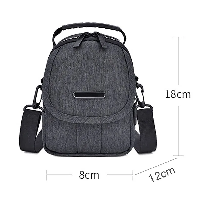 Мужская однотонная Диагональная Сумка-Кроссбоди из ткани Оксфорд на молнии