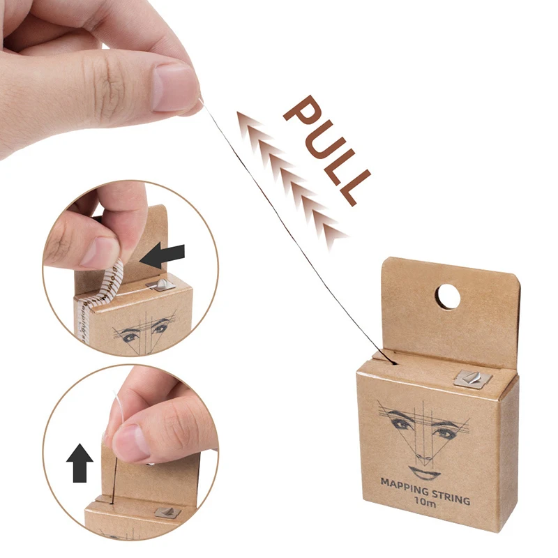 

Brown Pre-Inked Mapping Thread Strings Pigment String Tattoo Eyebrow Permanent