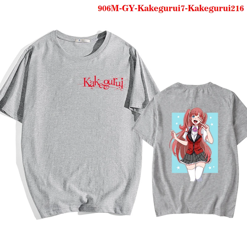 

New Kakegurui Cosplay t-shirt Anime Harajuku T-shirt Unisex Casual Tops Mens Clothes Tops Women Funny T Shirt Men Oversized Tees