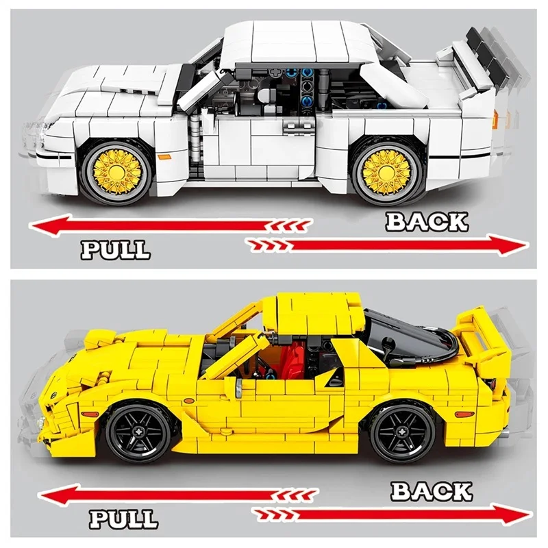 

772PCS Children's City Speed Racing Model Building Blocks Super Car Sports Vehicle Building Blocks Toy Gifts for Children
