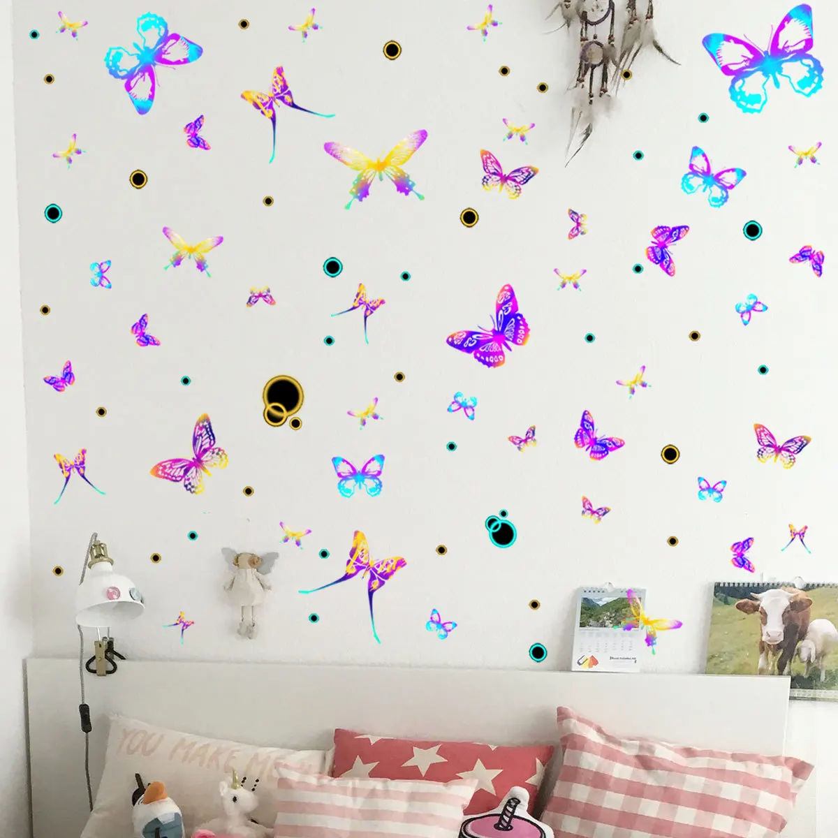 

3d Colorful Butterfly Stickers For Wall Glass Door Furniture Refrigerator Decoration Removable Wallpaper Vinyl Decals At Home