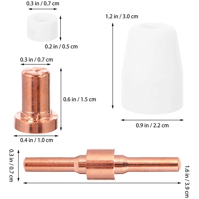 Акция! 90 шт. расходные материалы для плазменной резки (в разложенном виде) 40 50 с