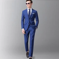 vintage slim fit groom tuxedo pants business royal blue classic men suits costume homme man blazer jacket terno masculino 2piece