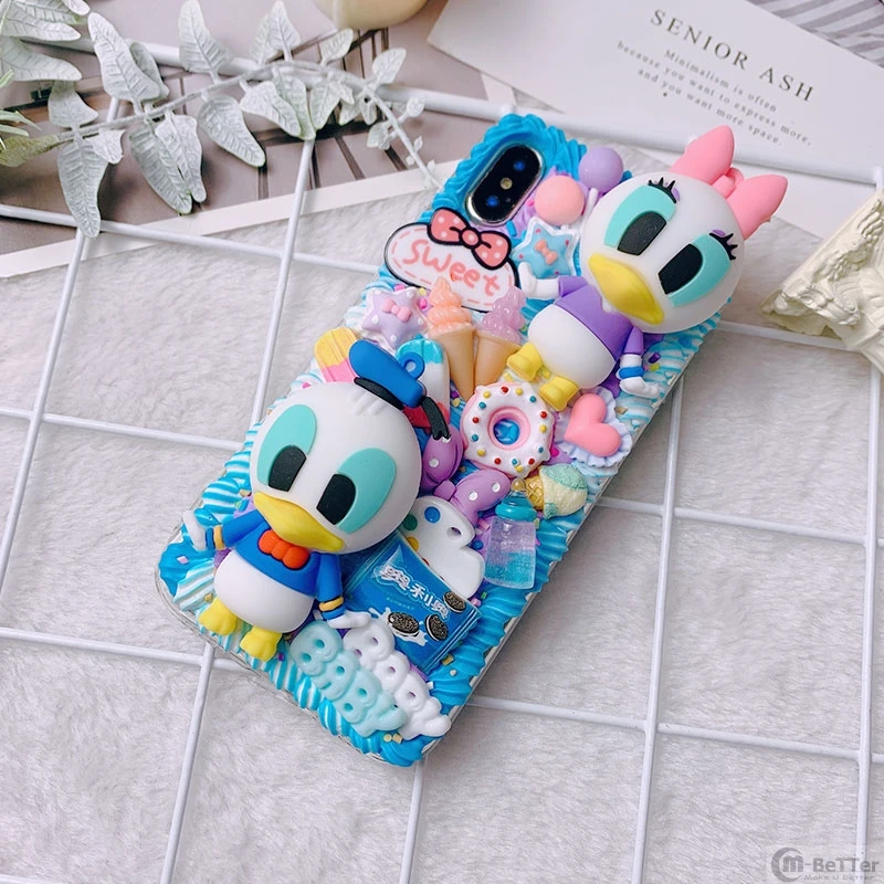 DIY чехол для Samsung Note10 plus 3D rabit телефона Galaxy s10 S6/s7/s8/9 + ручной работы кремовый note8/9