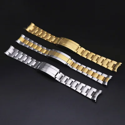 

21 20 MM Watch Accessories Bracelet for Rolex GMT SUB Watch Band Water Ghosts Series Watch Belt Buckle Steel Strap Watch Band