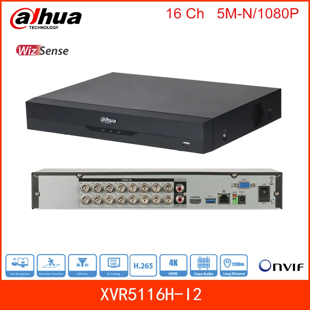 Новый 16 канальный видеорегистратор Dahua XVR 5M N/1080P WizSense зеркальный умный H.265 +