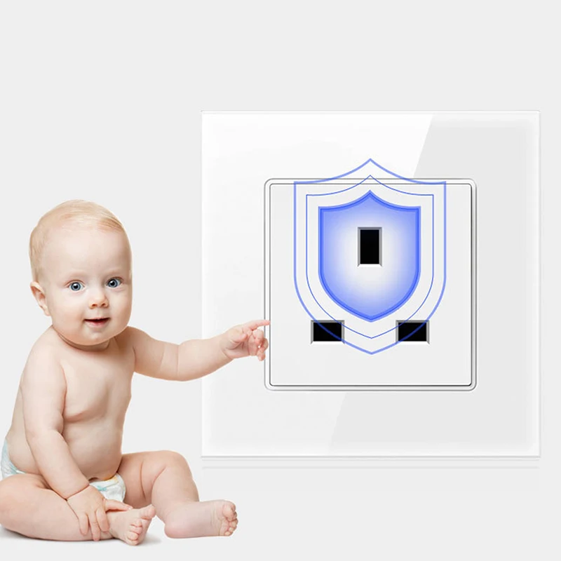 Белый пластиковый модуль 43diy стеклянная панель искусственная ТВ Сетевая розетка