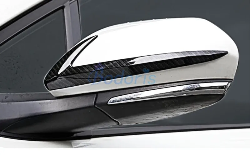 door mirror trims Для Toyota C-HR CHR C HR углеродное волокно противотуманная фара ручка боковое крыло заднего вида крышка автомобиля Стайлинг Аксессуары - Цвет: door mirror trims