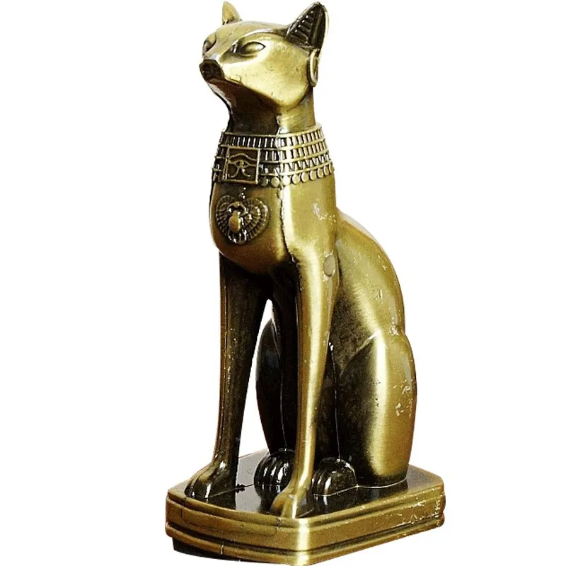 

Металлическая Статуя Bastet, Египетская кошка, статуэтка Бога, Статуэтка из металлического сплава, скульптура животного, для дома и офиса, Наст...