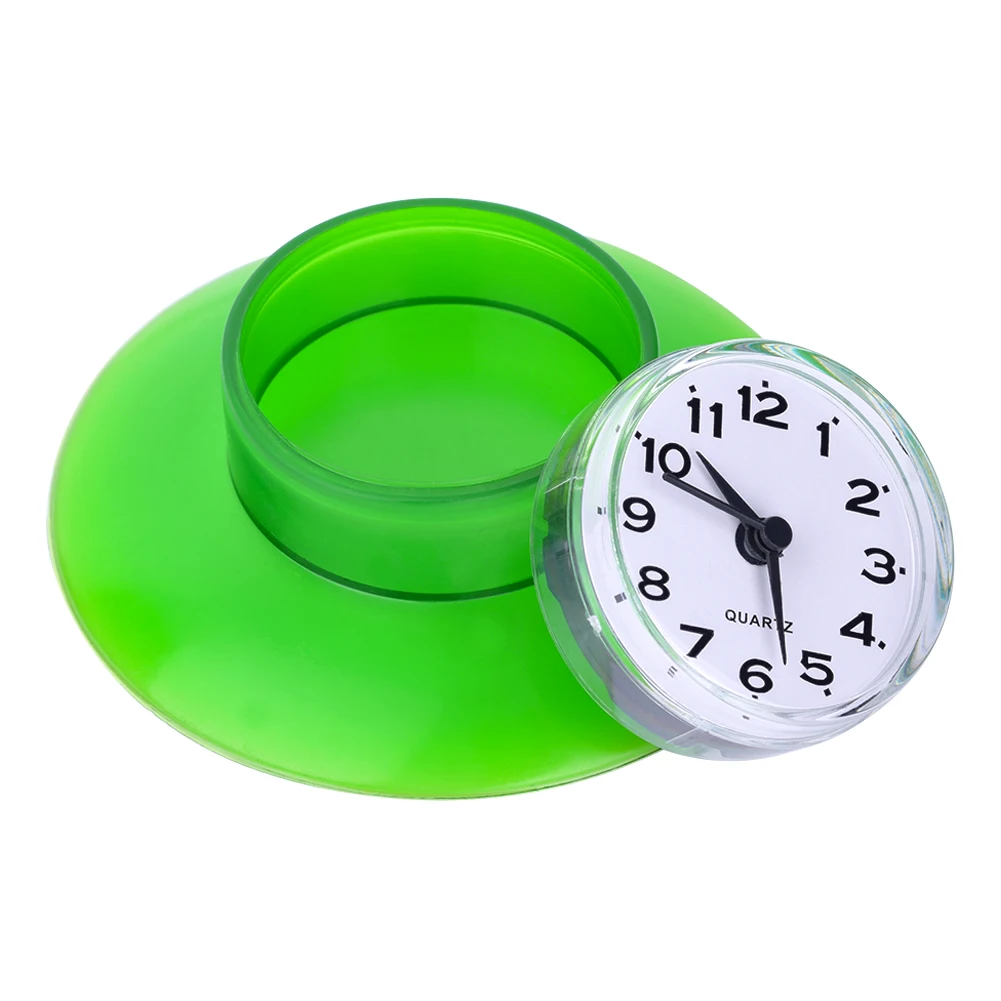 Настенные часы на присоске для ванной и кухни водонепроницаемые кварцевые душа