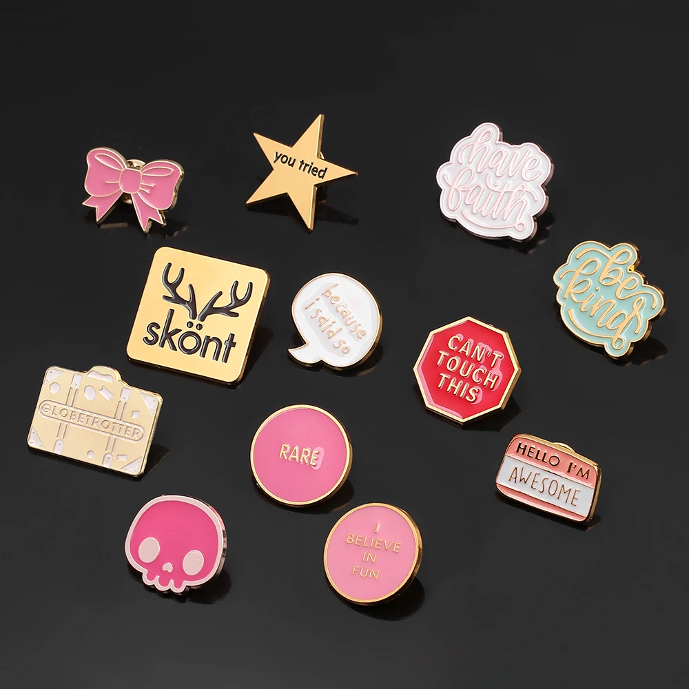 Оптовая продажа эмалированные булавки на лацкан будьте добры я верю в веселье