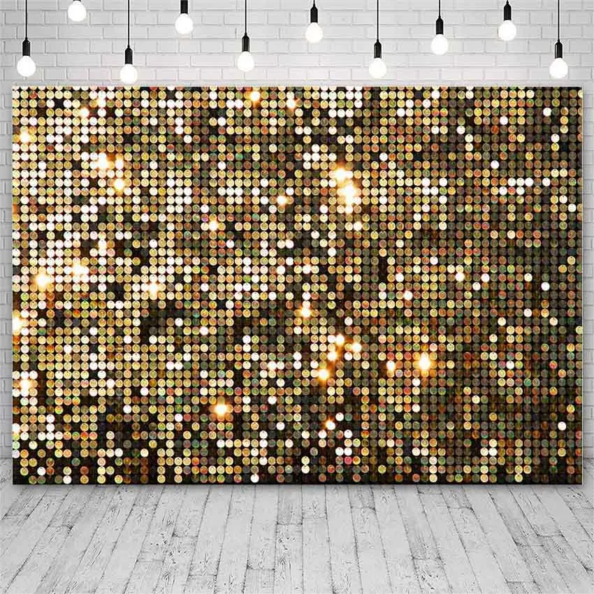 

Avezano Backdrops Sparckle Glitter Gold Black Dots Child Photography Background For Photo Studio Photozone Photocall Decor Props