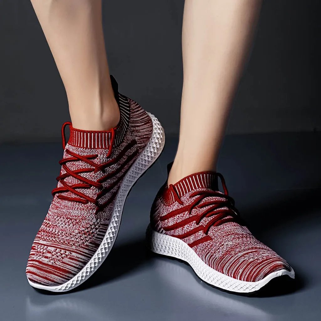 Мужские кроссовки SAGACE повседневные Модные сетчатые дышащие на плоской мягкой