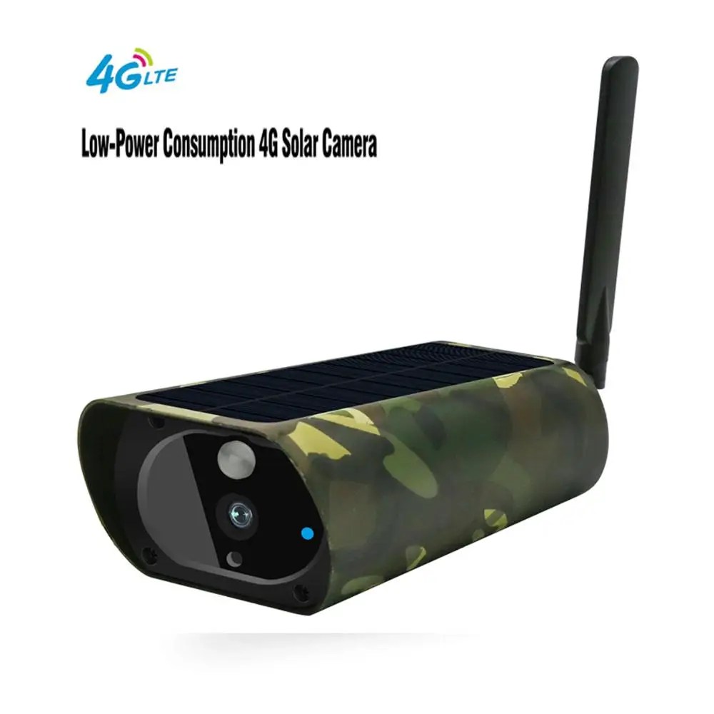 4G-Cammouflage PDDHKK Солнечная охотничья камера 15 м ночного видения Водонепроницаемая 4G SIM камера наблюдения фото ловушки HD видео запись Облачное хранение - Цвет: 4G-Cammouflage