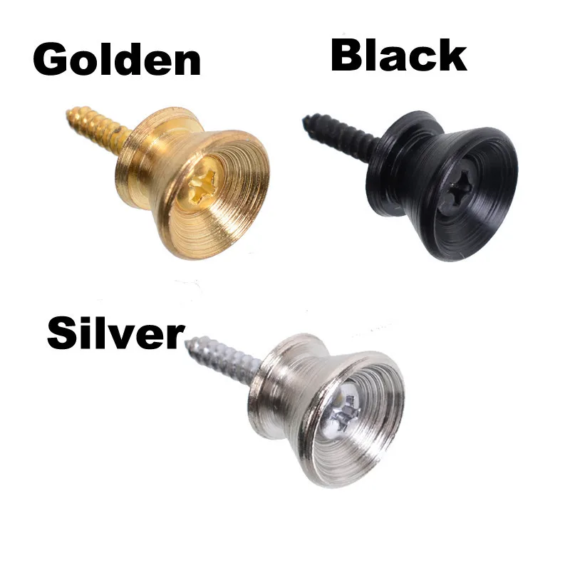 

2PCS/Pair Guitar Strap Locks Gold Silver Black Guitar Bass Belt Button Buckle Guitar Accessories