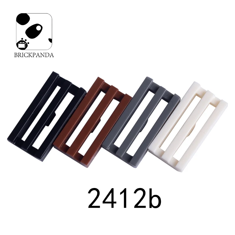 

10PCS MOC Building Blocks 2412 Spec 1x2 Grille Bottom Bricks Assembles Particles DIY Accessories Educational Parts Kids Toy