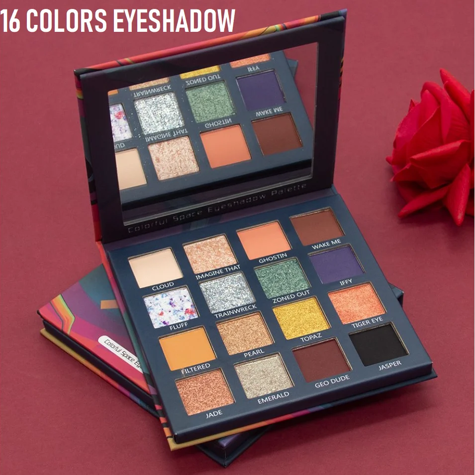 

16 Colors Eyeshadow Makeup Palette Glitter Long Lasting Pigment Waterproof Portable Eye Shadow Matte Shimmer Cosmetics Palette