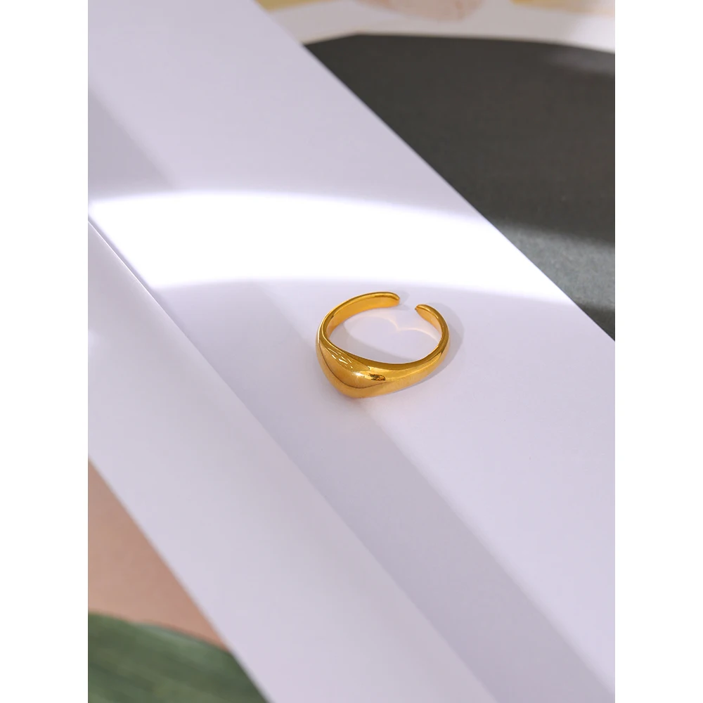 Женское кольцо-кольцо золотистого цвета с геометрическим узором | Украшения и