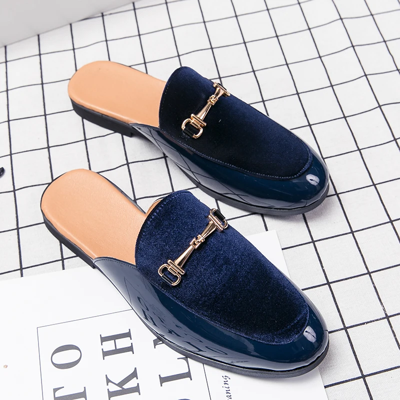 Hombre Open Back Leather Comfy Mocassins