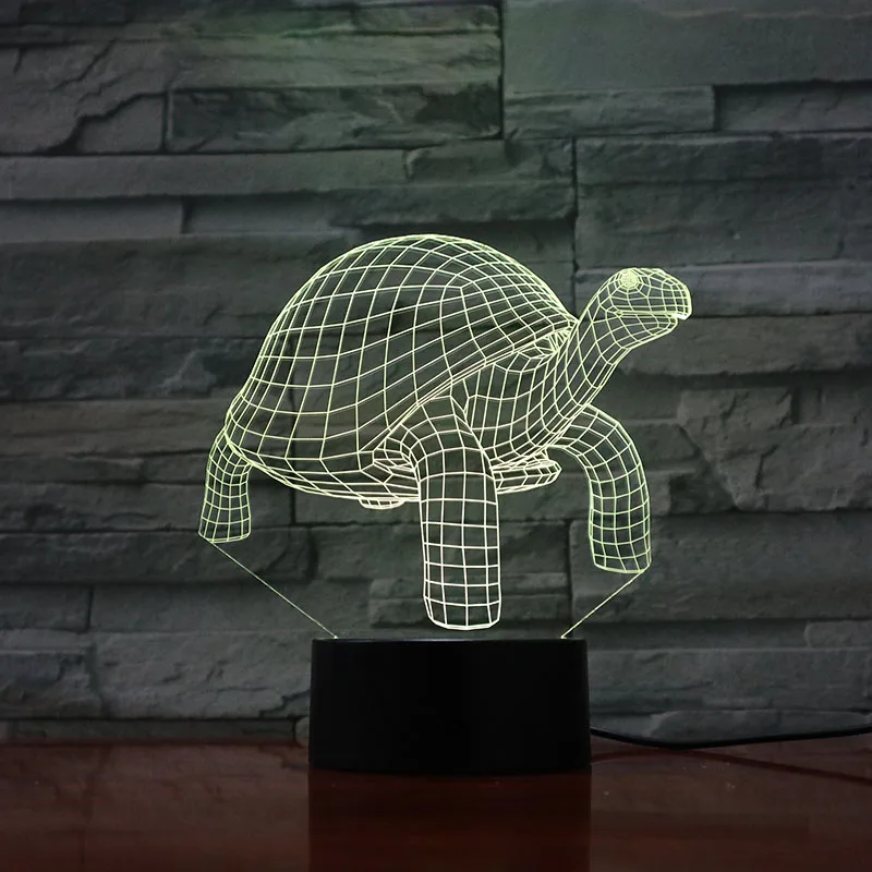 3D-1212 Turtle 16 Colors Table Lamp Led Night Light for Kids Gift Home Decor Novelty Lighting | Лампы и освещение