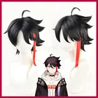 VTuber Saegusa Akina парик Hololive Youtuber Girls косплей короткие красные Hightlight прямые Термостойкие волосы