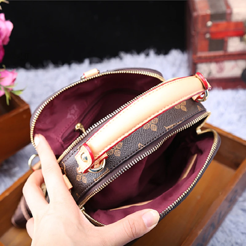 

Leather Ladies Backpack Luxury Brand Classical Printing Multifunctional Backpack Handbag Bolsos Mujer De Marca Famosa 2021