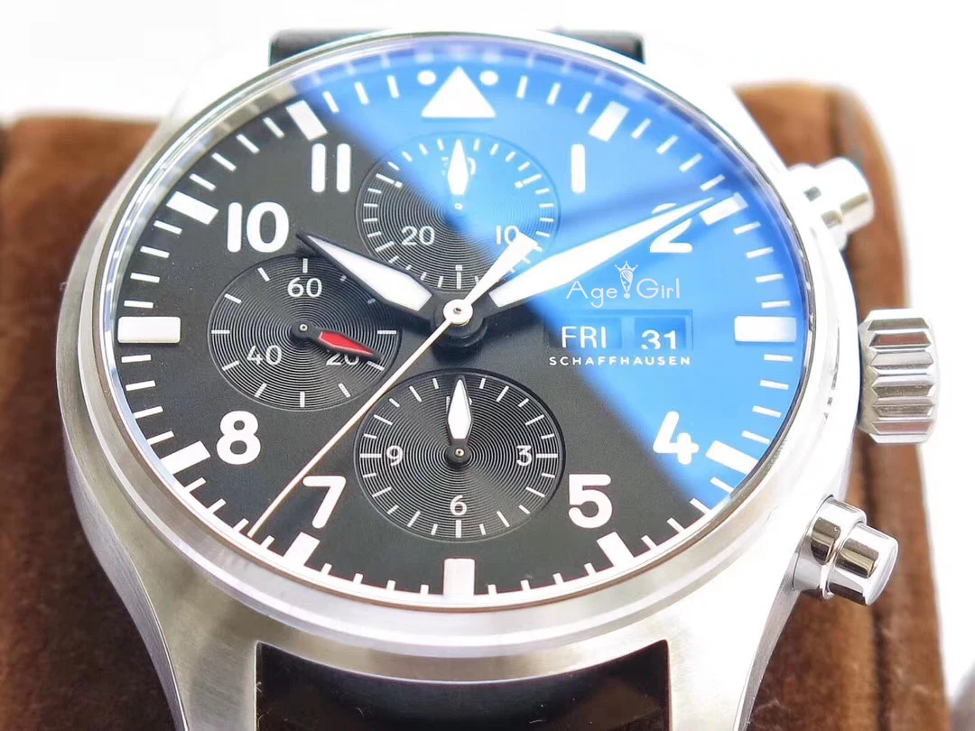 

Classic New Men Automatic Mechanical Pilots Watch Stainless Steel Bracelet Sapphire Double Leather Black Sport Watches AAA+