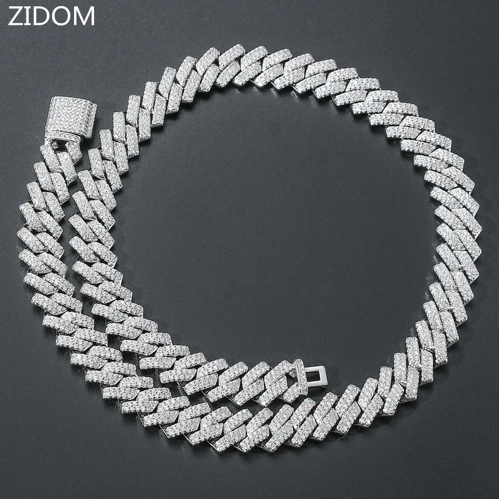 Сверкающая цепь в стиле хип-хоп Мужская из кубинской цепи Майами роскошное