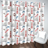 sailboat window drapes nautical decor curtains sea adventure window curtains for bedroom living room for kids boys girls teens
