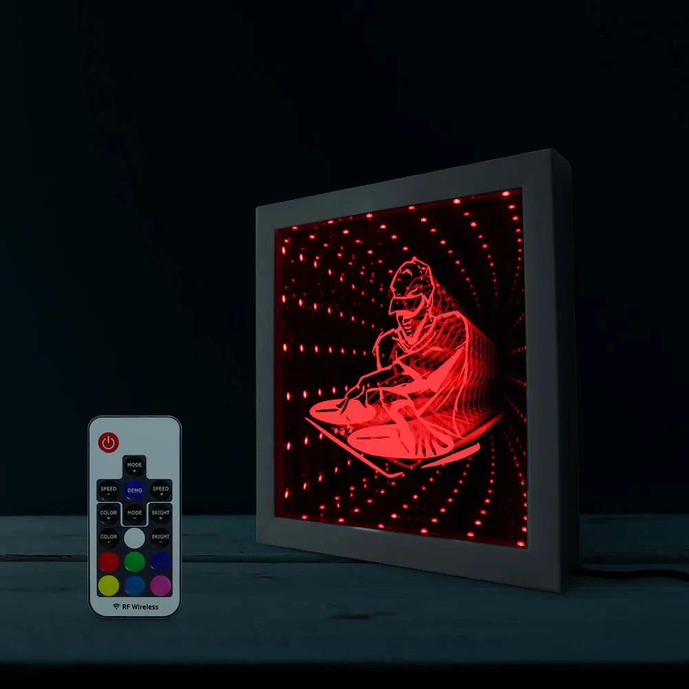 Светодиодный зеркальный светильник Infinity оригинальное музыкальное украшение для