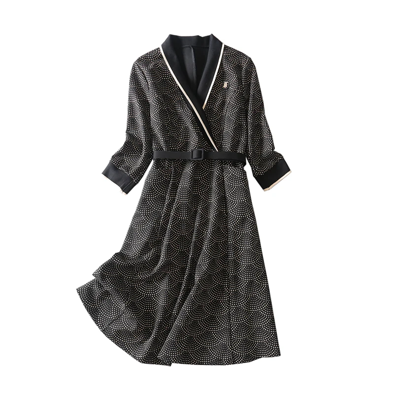 Золотистое жаккардовое модное женское платье в римском стиле с высоким