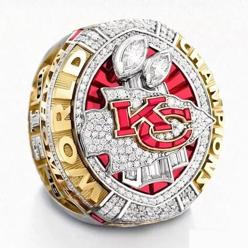 

Kansas City Chiefs Basketball Championship Rings For Men Vintage Chunky Gold Ring Set 2021 Fashion Jewelry Trend Gift