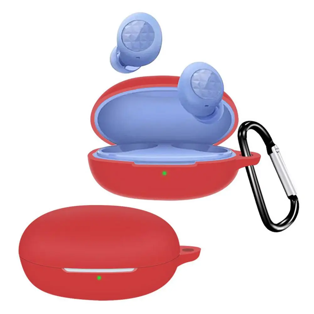 

Силиконовый чехол для Realme Buds Q2, чехол для беспроводных наушников, водонепроницаемый защитный чехол для зарядки с брелоком