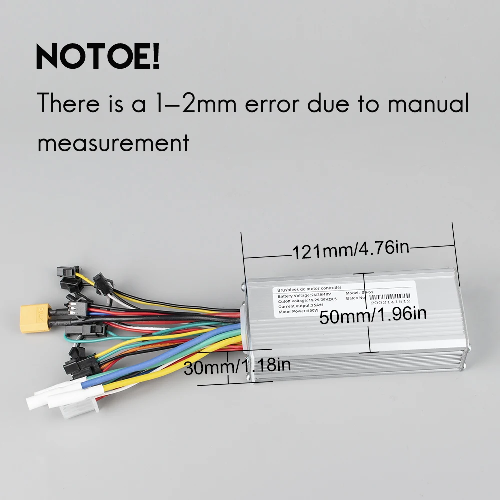 Electric Bike Display 24V/36V/48V 500W E Scooter Brushless Controller with Speed Meter Display
