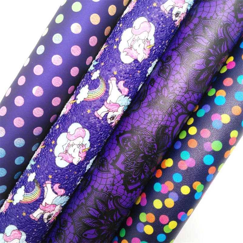 Фиолетовая Кожаная ткань листы из синтетической кожи со змеиным узором для банта