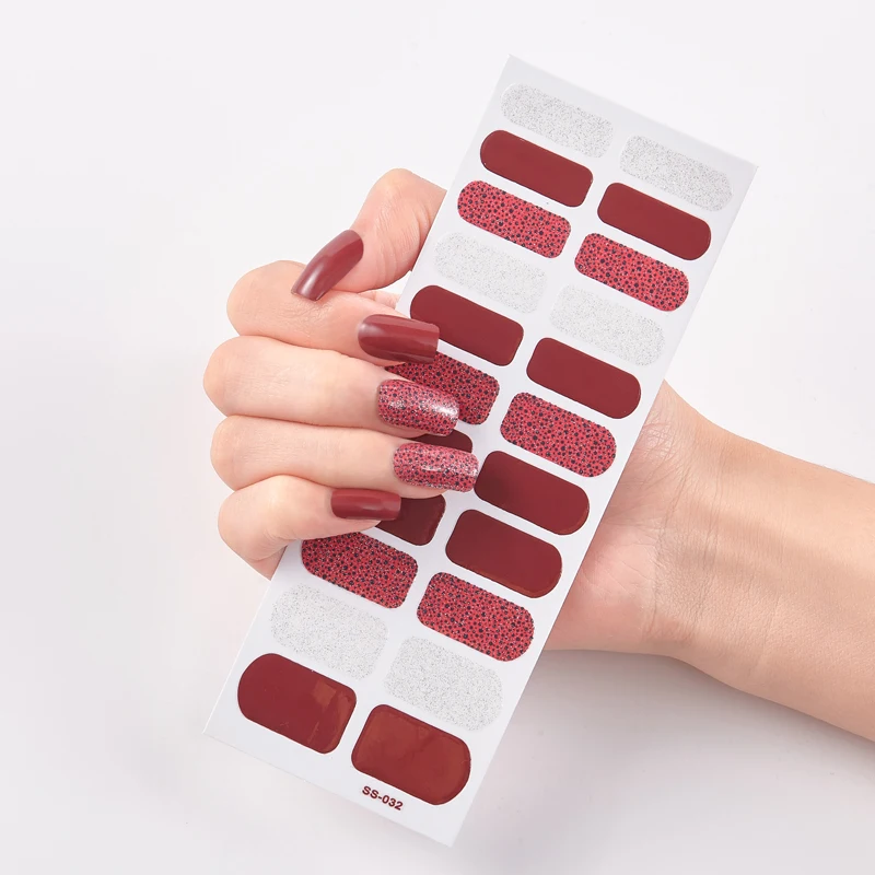 22 Tips/Sheet Pure Solid Color Fashion Nail Stickers Wraps DIY Adhesive Decoration Self Sticker | Красота и здоровье