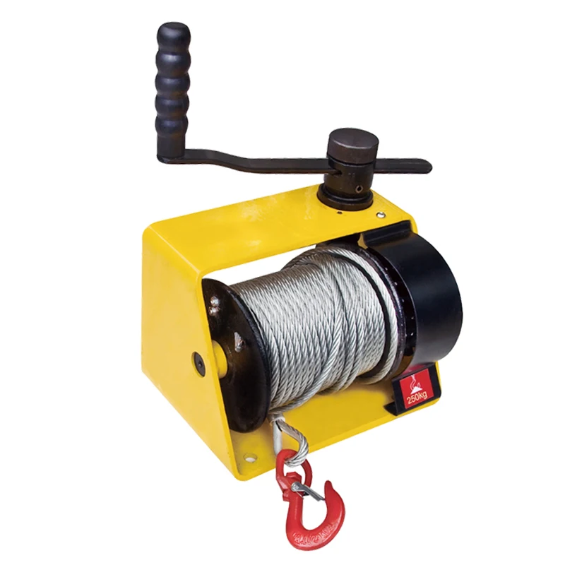 Hand tool lifting sling 250kg Manual winch Boat truck auto self-locking hand manual Galvanized steel winch