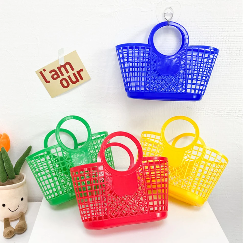 

Маленькая плетеная Сумка для девочек, модные летние пляжные дамские сумочки для покупок карамельных цветов, креативные подарки