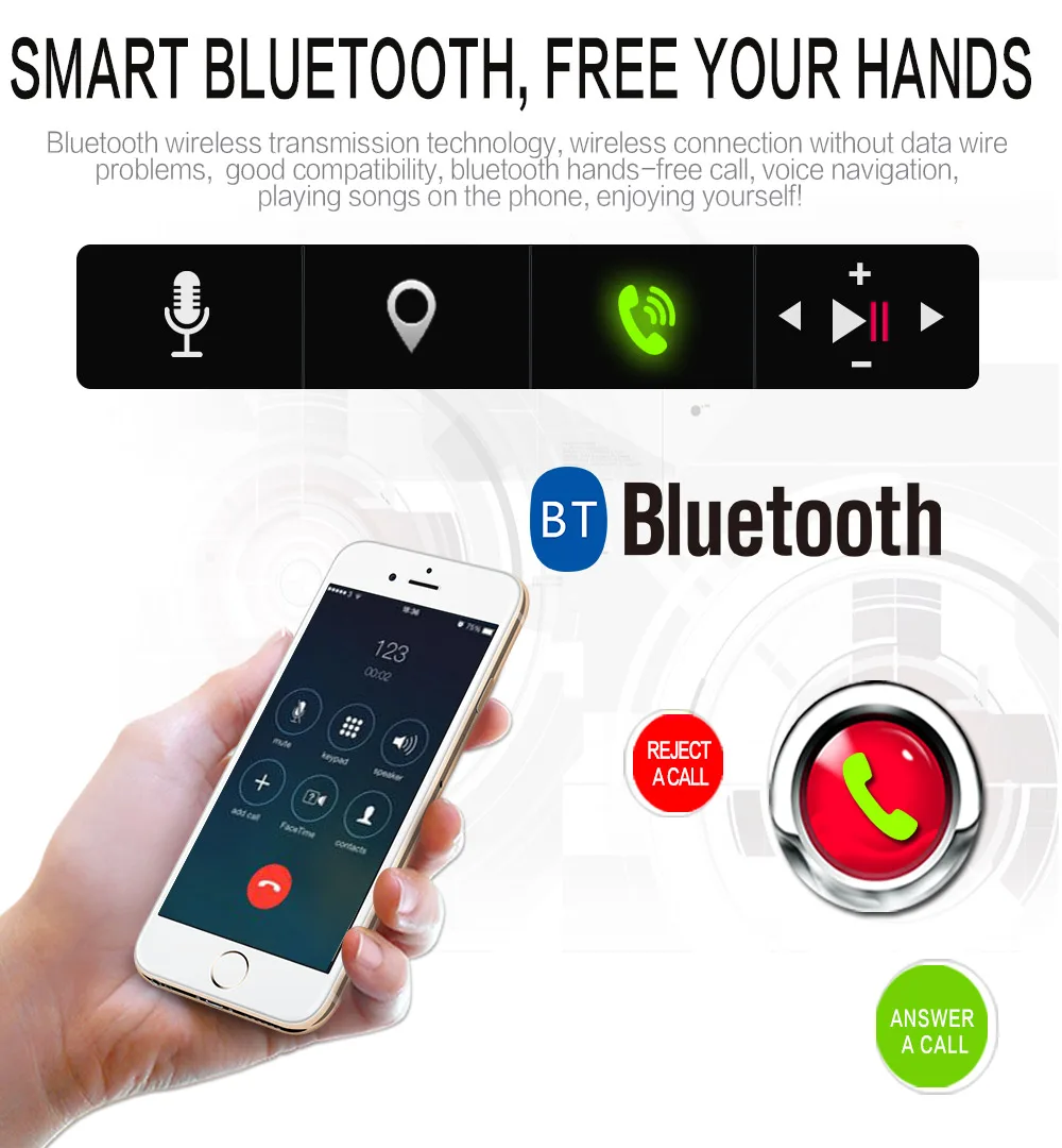 Автомагнитола 1Din MP5 HD мультимедийная Поддержка USB/AUX/FM камера заднего вида Bluetooth Handsfree рулевое колесо дистанционное управление радио