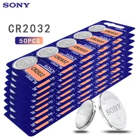 50pcs for sony 2032 battery cr2032 cr 2032 5004lc kl2032 sb t15 3v button cell coin lithium batteries for watch computer toys