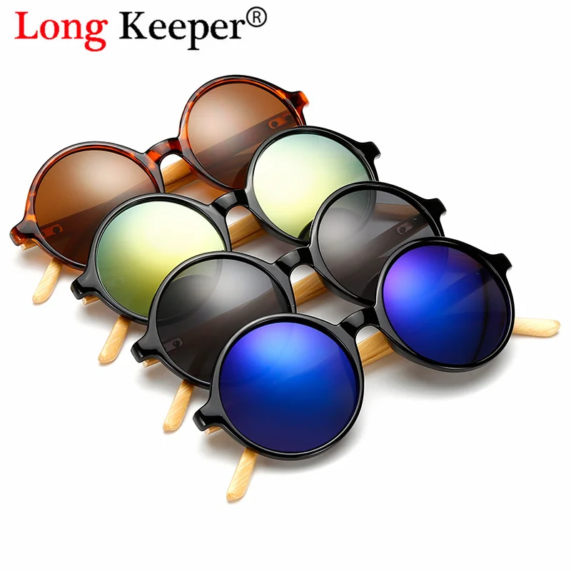 Солнцезащитные очки с бамбуковыми линзами для мужчин и женщин зеркальные Ретро