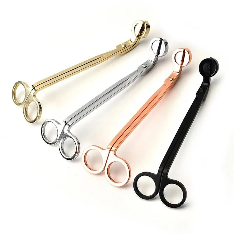 

1pc Steel Candle Wick Trimmer Oil Lamp Trim Scissor Cutter Snuffer Tool Hook Aromatherapy Candle Scissors